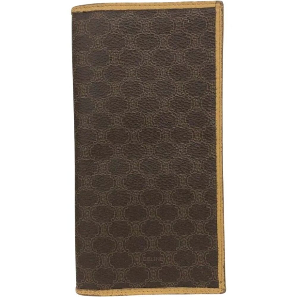 (L1) Celine Wallet Long Brown PVC